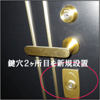 玄関ドアに取り付ける補助錠